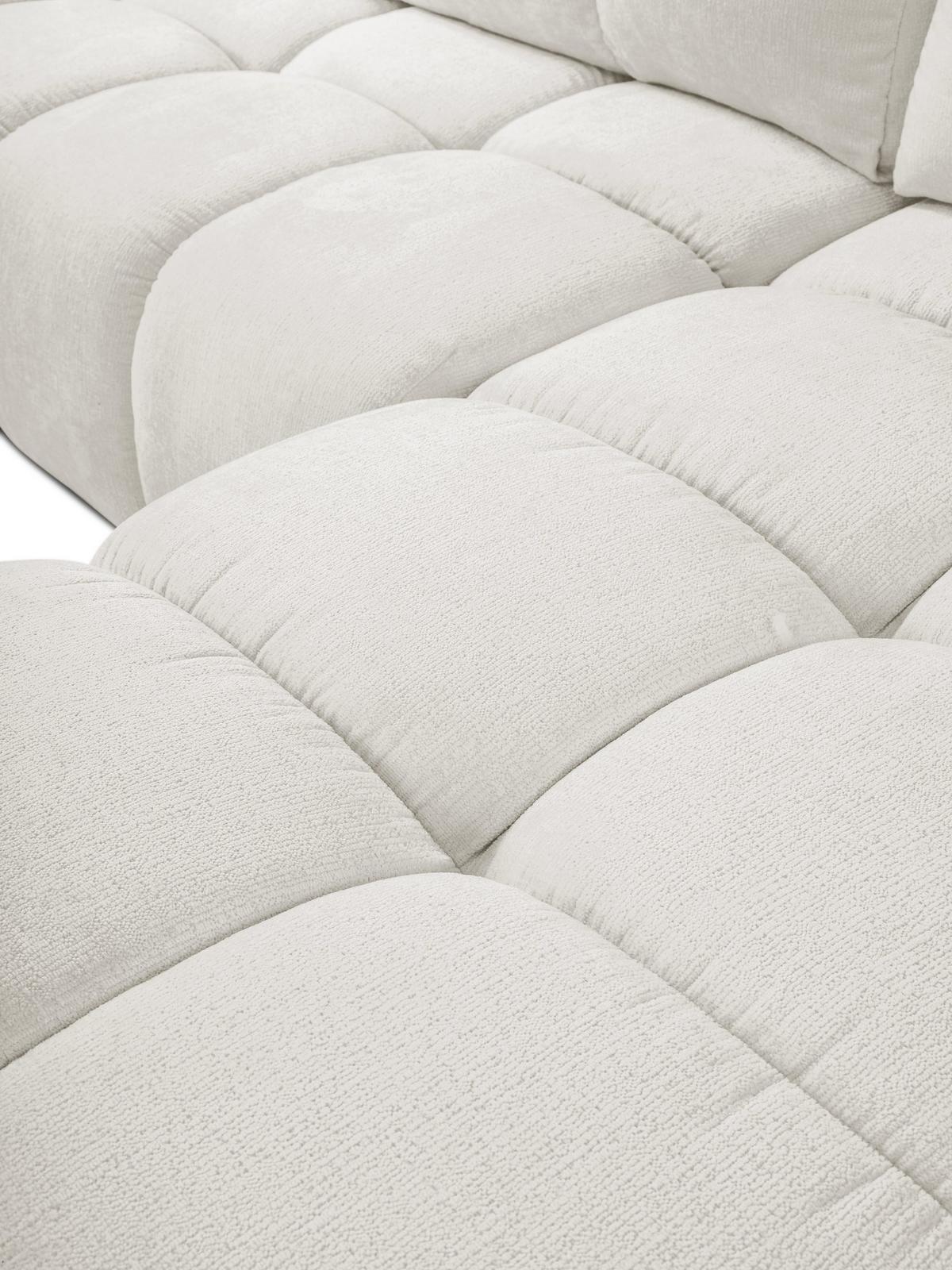 ECKSOFA DUCA R-S Creme Chenille mit Schlaffunktion - Creme, Holz (266.5/266.5cm) - MASSENO