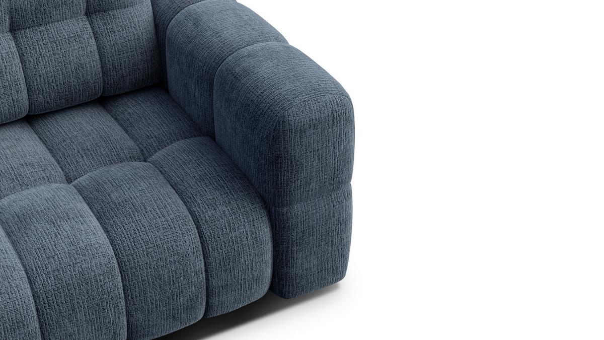 SOFA CLOUDI 2-Sitzer, marineblau - Blau/Schwarz, Holz/Textil (181/89/104cm) - Wozimo