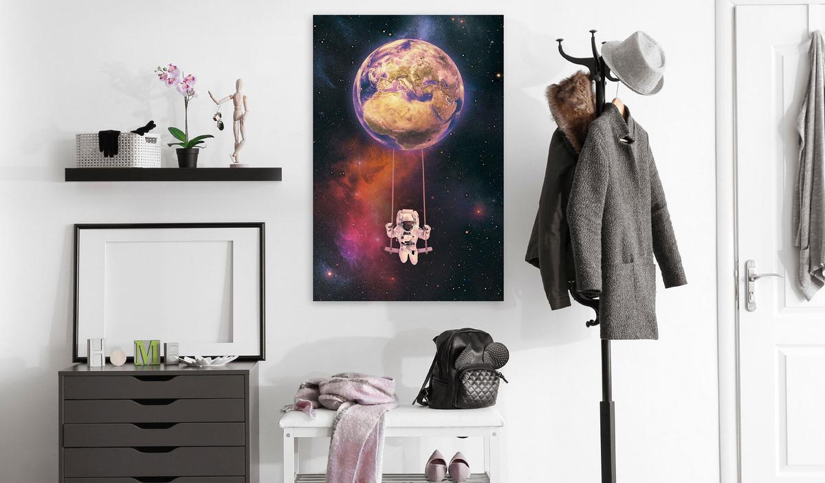 KUNSTDRUCK Schwarz 60/90 cm - Multicolor/Schwarz, Textil (60/90cm) - KUNSTLOFT