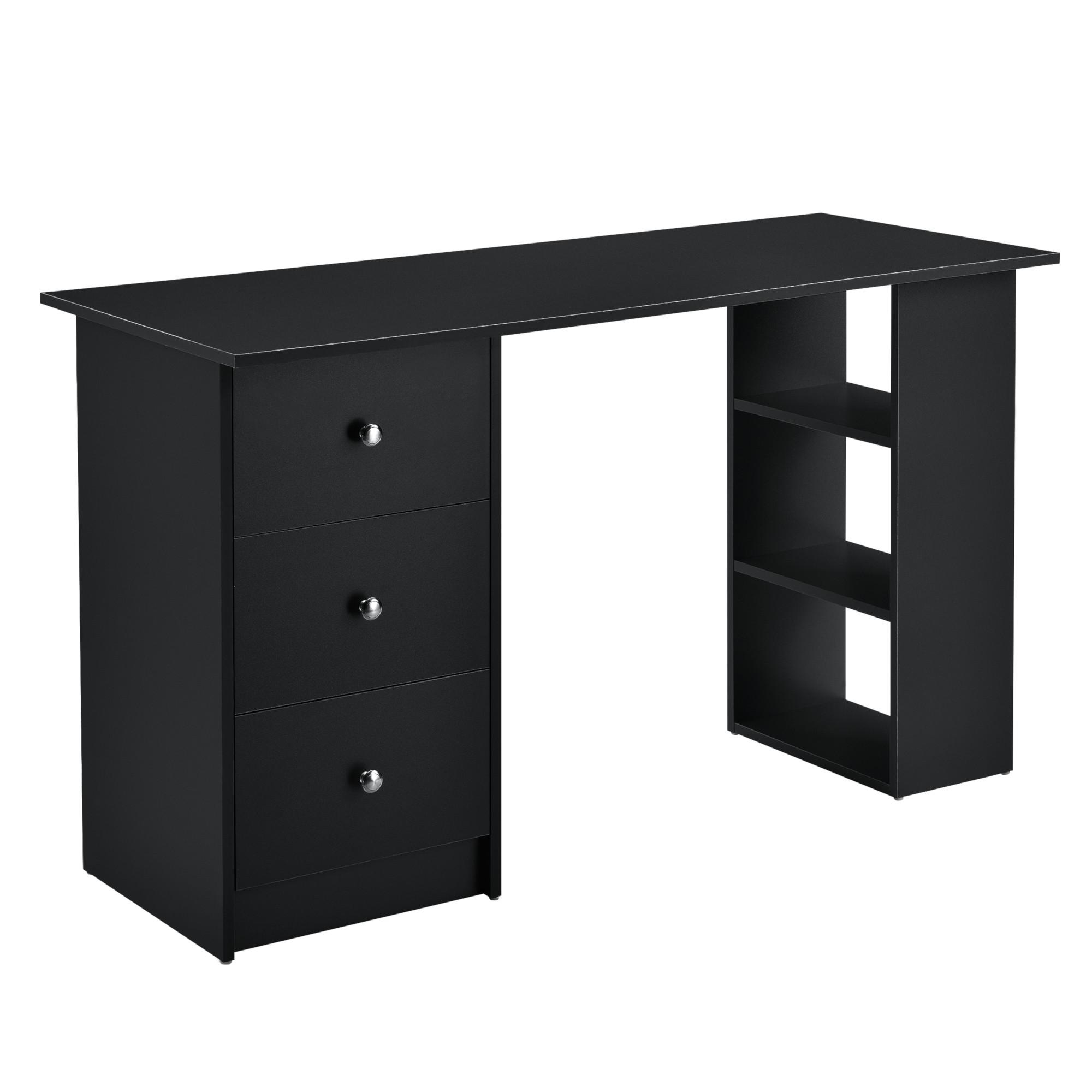 SCHREIBTISCH Lemberg - Schwarz, Holzwerkstoff (49/120/72cm) - [en.casa]