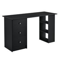 SCHREIBTISCH Lemberg - Schwarz, Holzwerkstoff (49/120/72cm) - [en.casa]