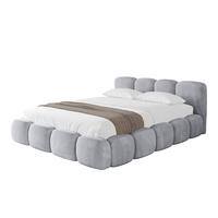 POLSTERBETT mit Bettkasten und Lattenrost, Bett mit Matratze H3/H4 - KALA-v1 180x200 Hellgrau - Hellgrau, Holzwerkstoff/Textil (180/200cm) - ALTDECOR
