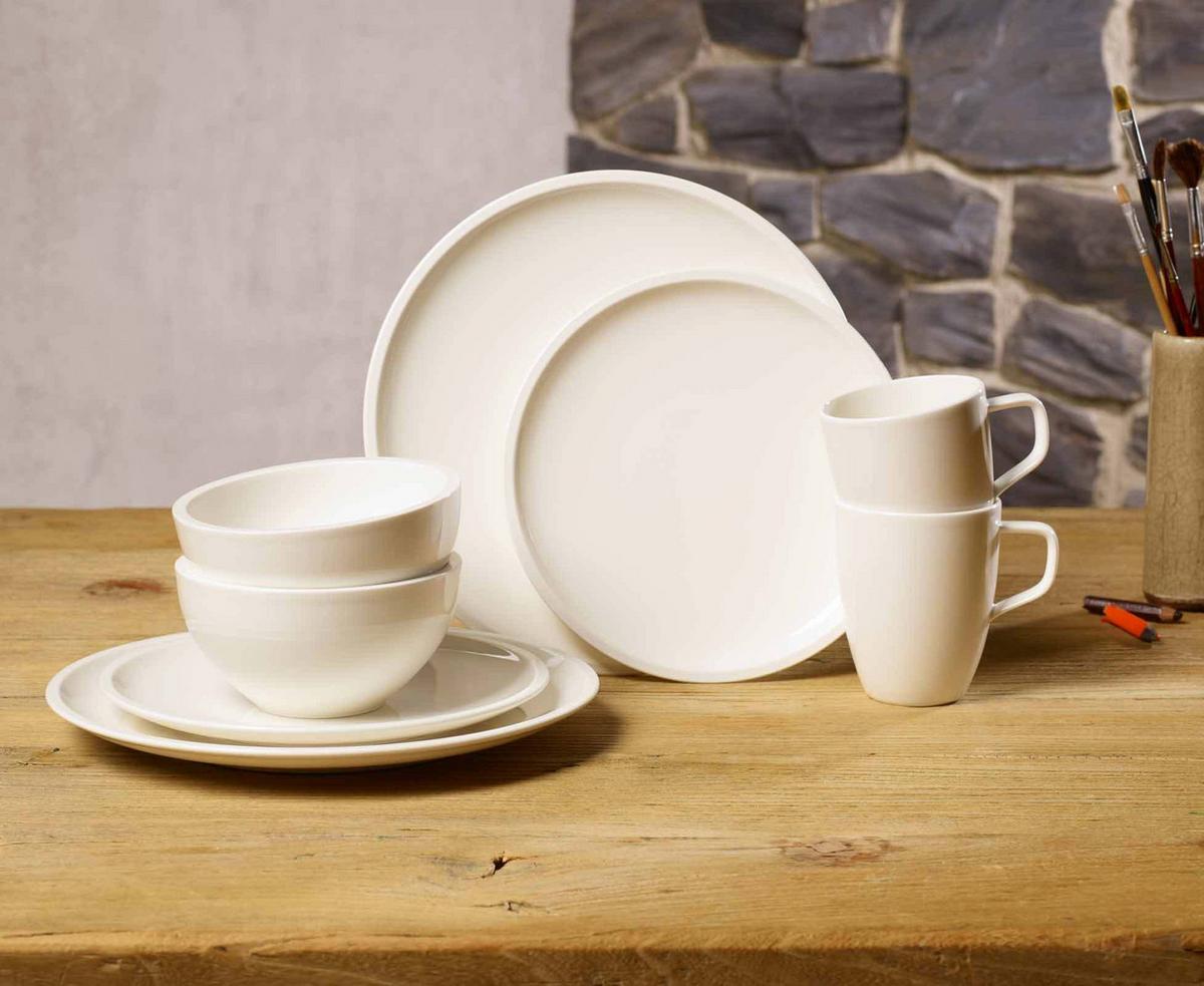 FRÜHSTÜCKS-SET Artesano Original weiß - Weiß, Keramik (28/22/38cm) - Villeroy & Boch