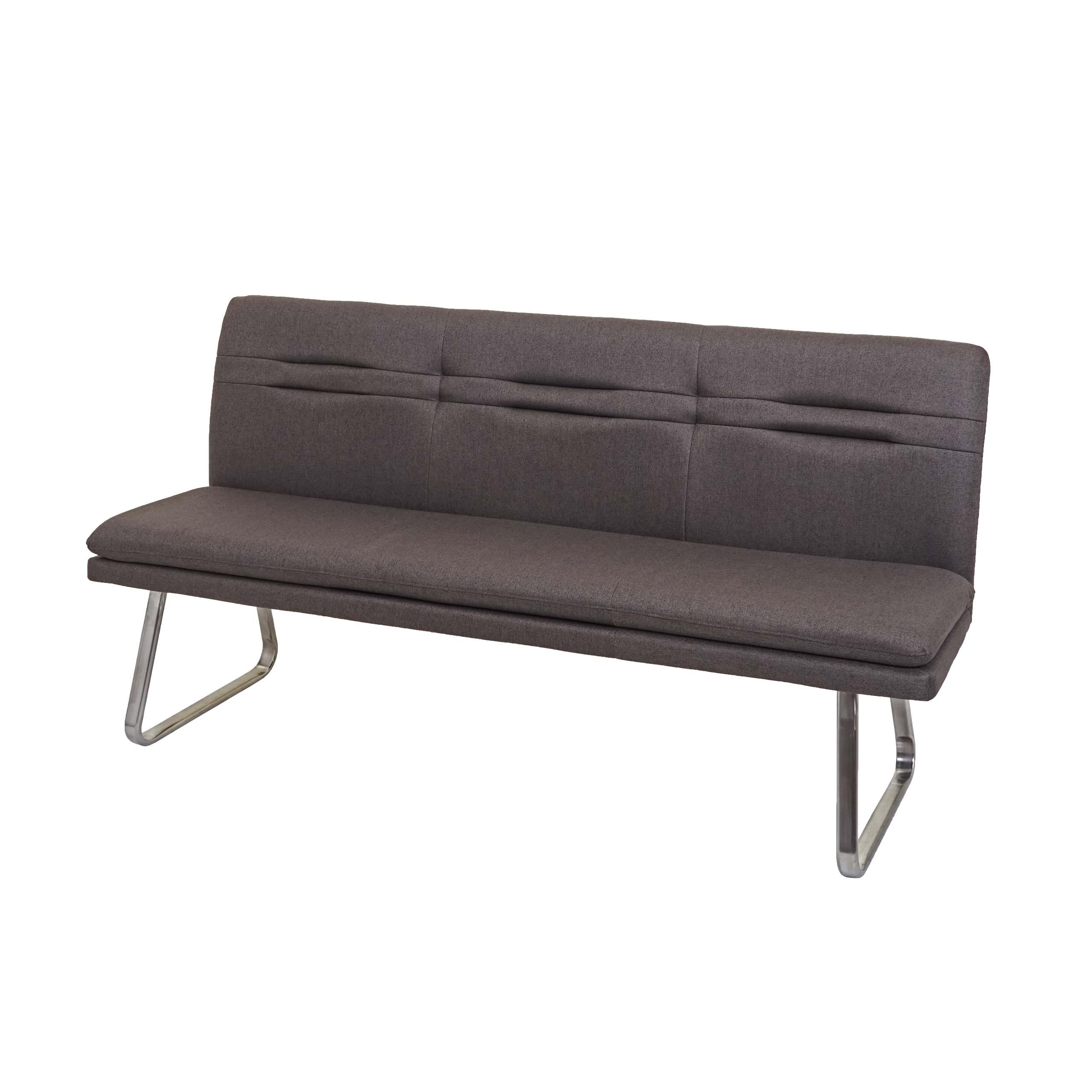 SITZBANK Dunkelbraun, Silber - Graubraun/Dunkelbraun, Textil (180/90/59cm) - MCW
