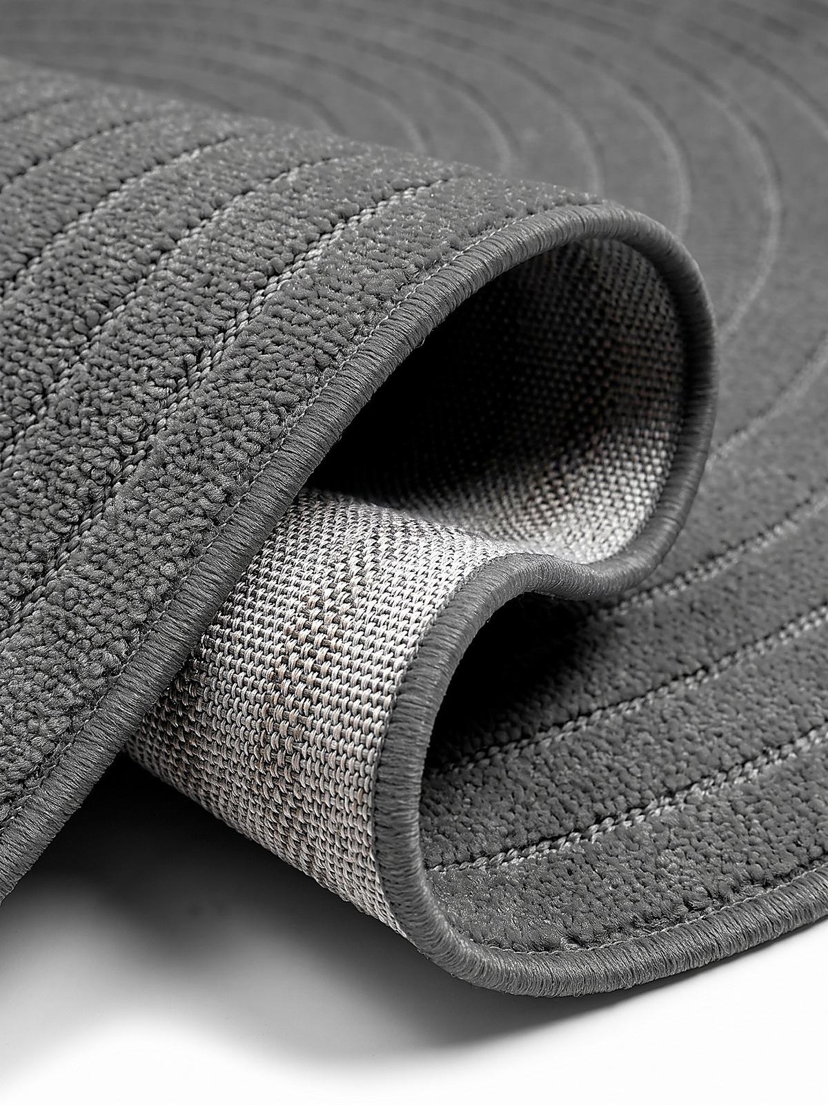 TEPPICH Outdoor Abstrakt MEZEN Polypropylen Anthrazit 160 x 160 cm - Anthrazit, Textil (160/160cm) - KADIMA DESIGN