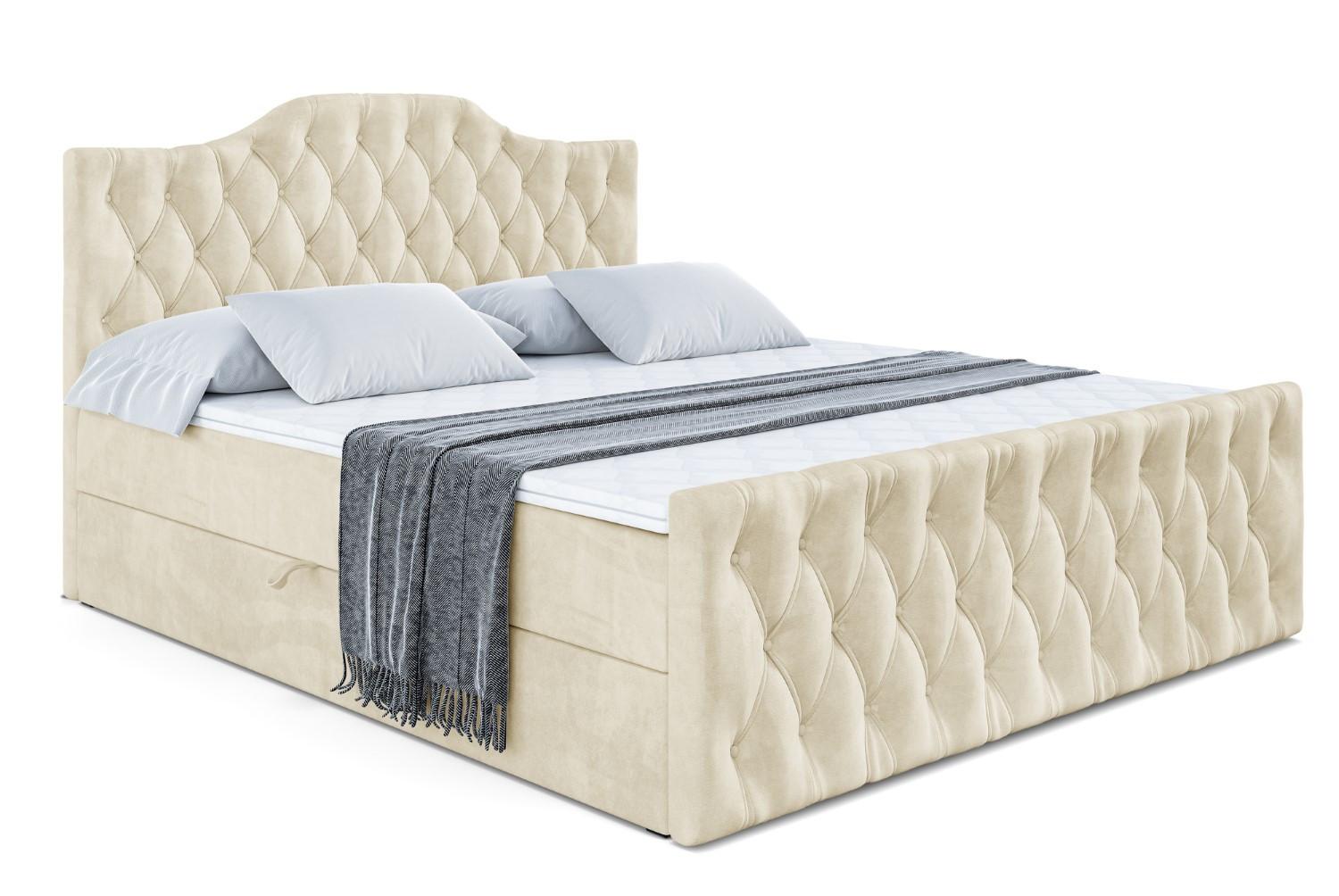 BOXBETT VILA-1-Z - 200x200 cm - H4 - Beige - Beige, Holzwerkstoff (200/200cm) - ALTDECOR