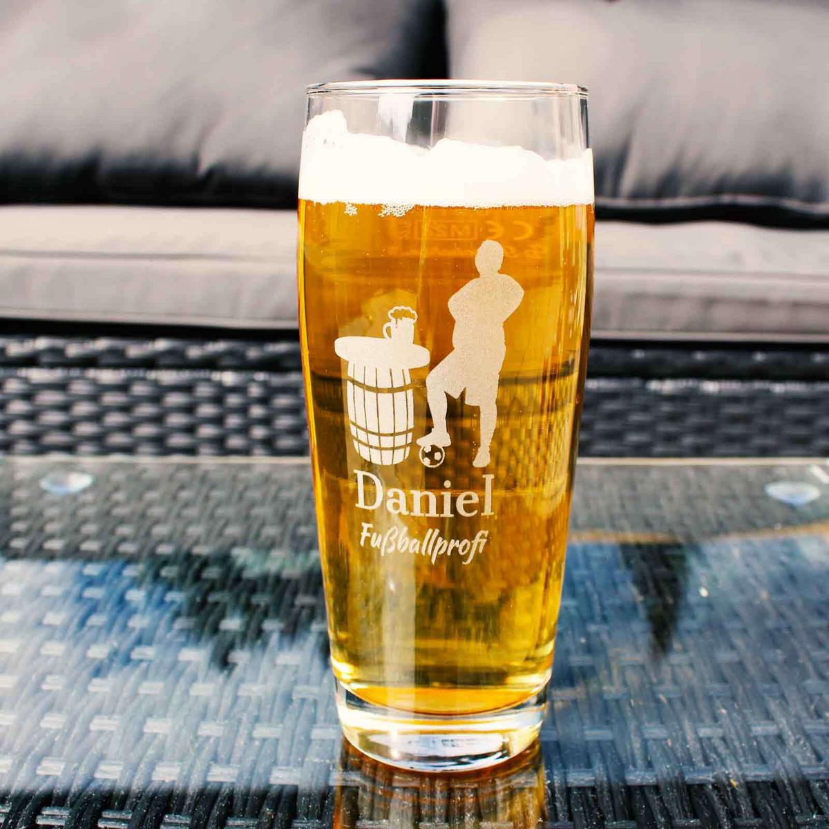 WILLI BECHER BIERGLAS MIT GRAVUR 60. Jubiläum transparent 0,5 l - Transparent, Glas (0.5L) - LUXENTU