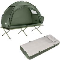 CAMPINGBETT mit Zelt und aufblasbarer Matratze OGS32-II - Ahornfarben, Fell (193/86cm) - SoBuy