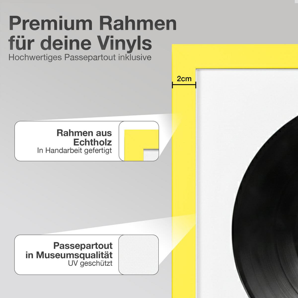 VINYL BILDERRAHMEN 40/40 2er Set - Gelb, Holz (40/40cm) - K-Möbel