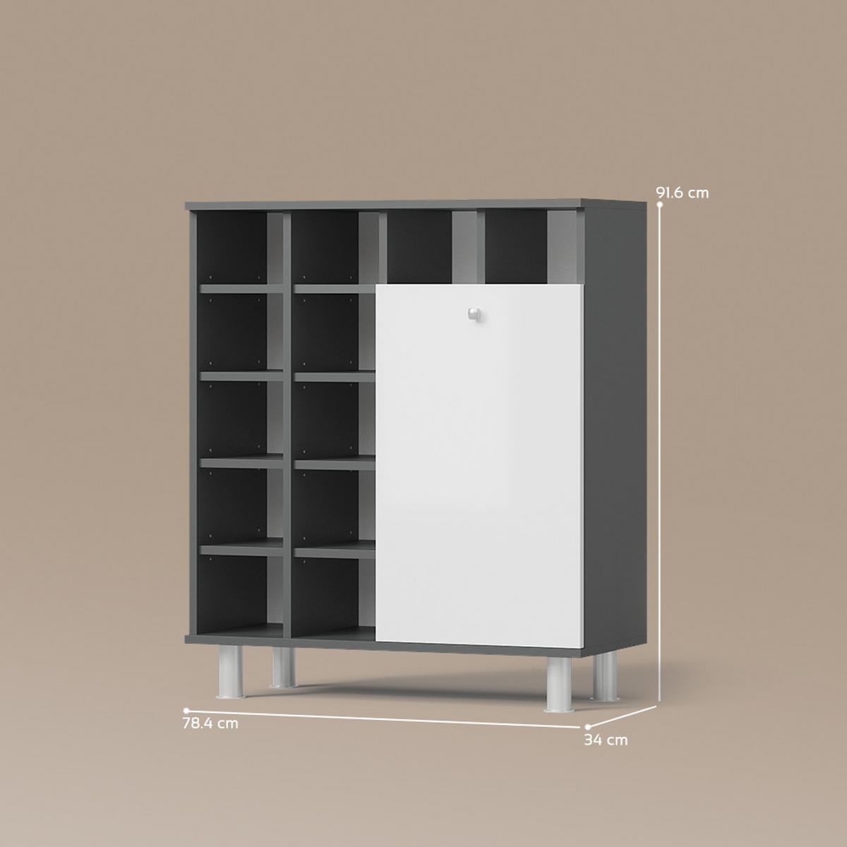 BADSCHRANK Fucino Weiß Hochglanz 78.4 x 91.6 cm - Weiß Hochglanz, Holzwerkstoff (78.4/91.6/34cm) - Livinity®