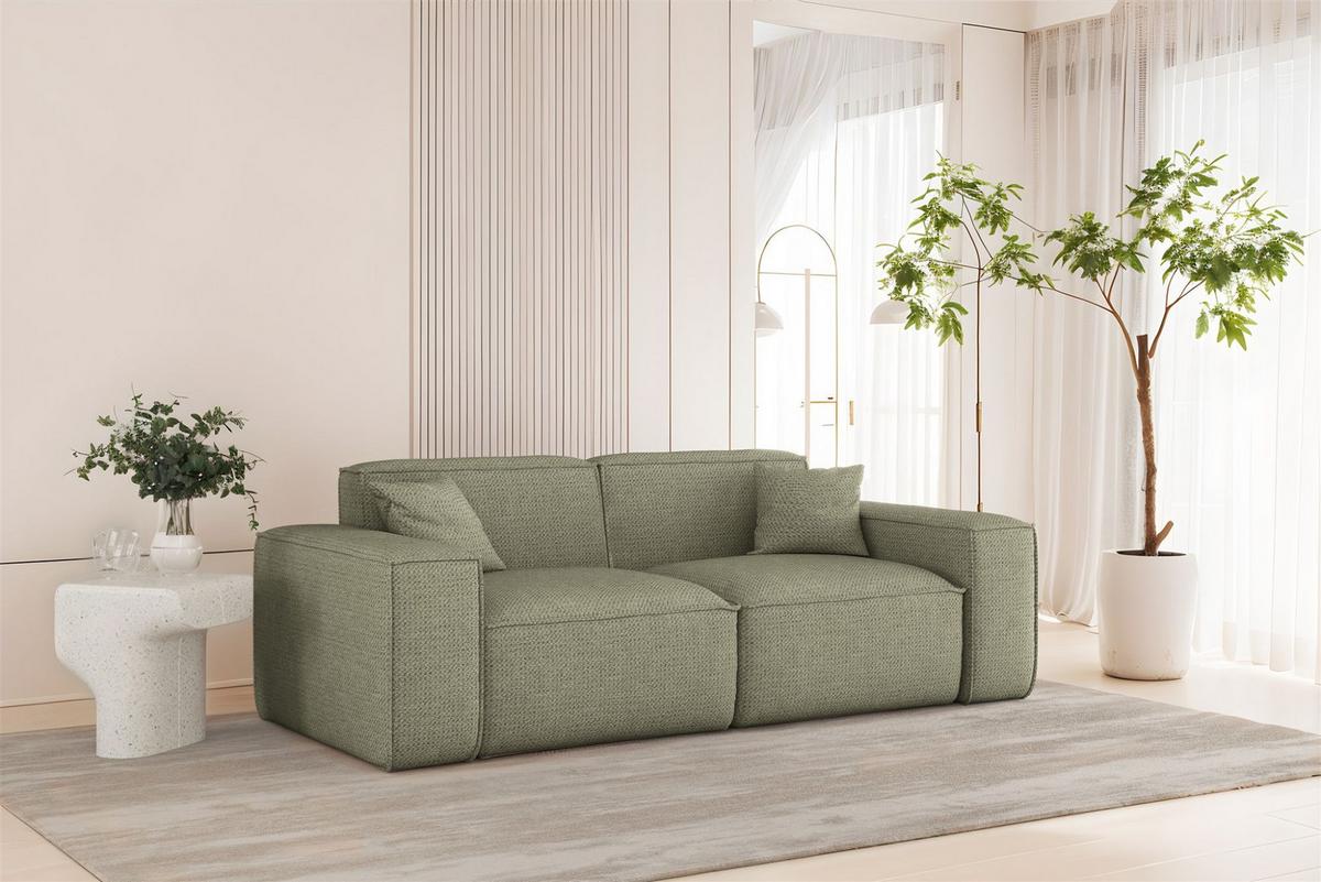 SOFA 2-sitzer Celes Premium In Artico - Grün, Holzwerkstoff/Textil (182/73/90cm) - Fun Möbel