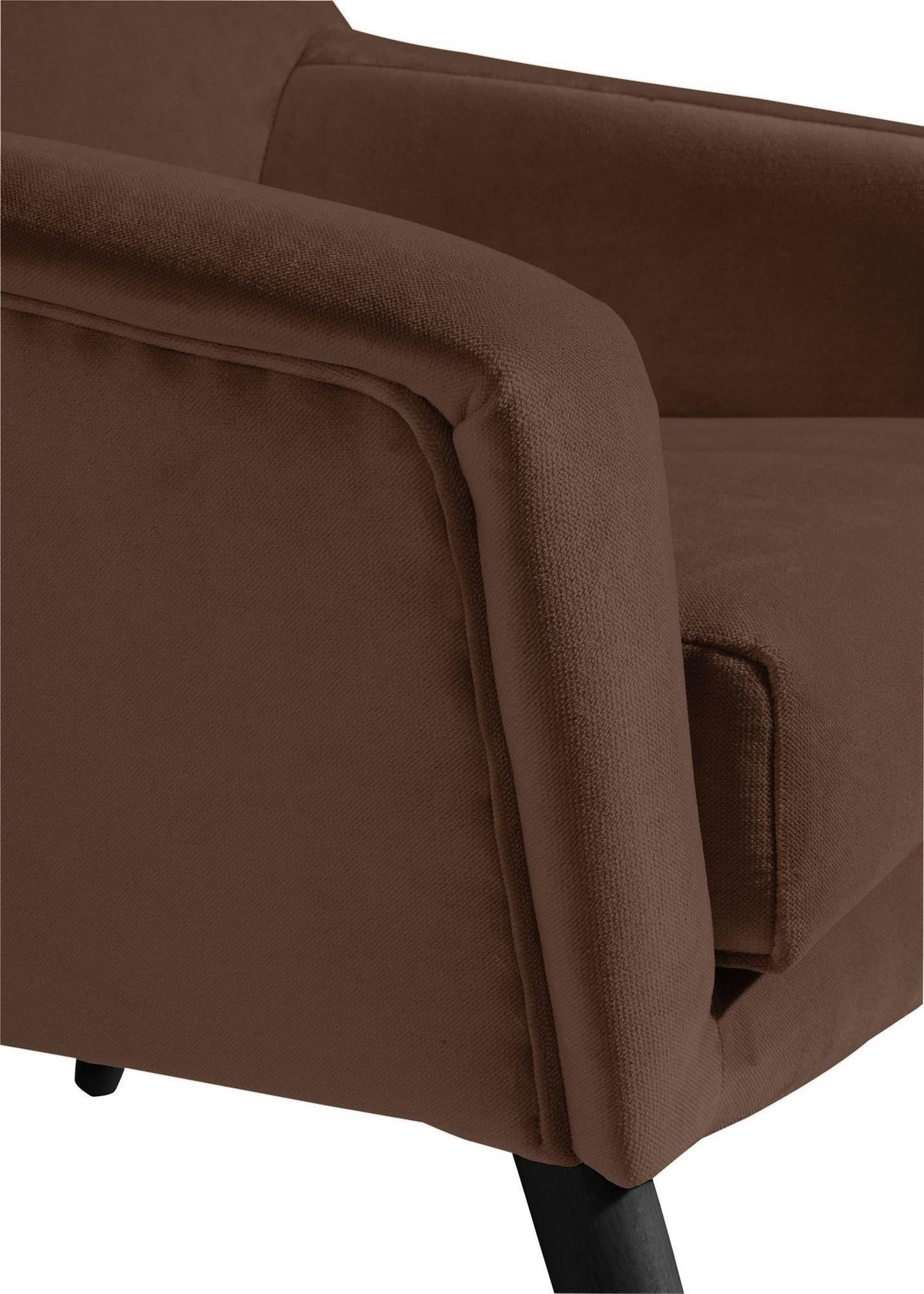 SESSEL Kachka Bezug Samtvelour Buche schwarz / braun - Buche Kolonial/Braun, Kunststoff (71/81/67cm) - 58aufmkessel