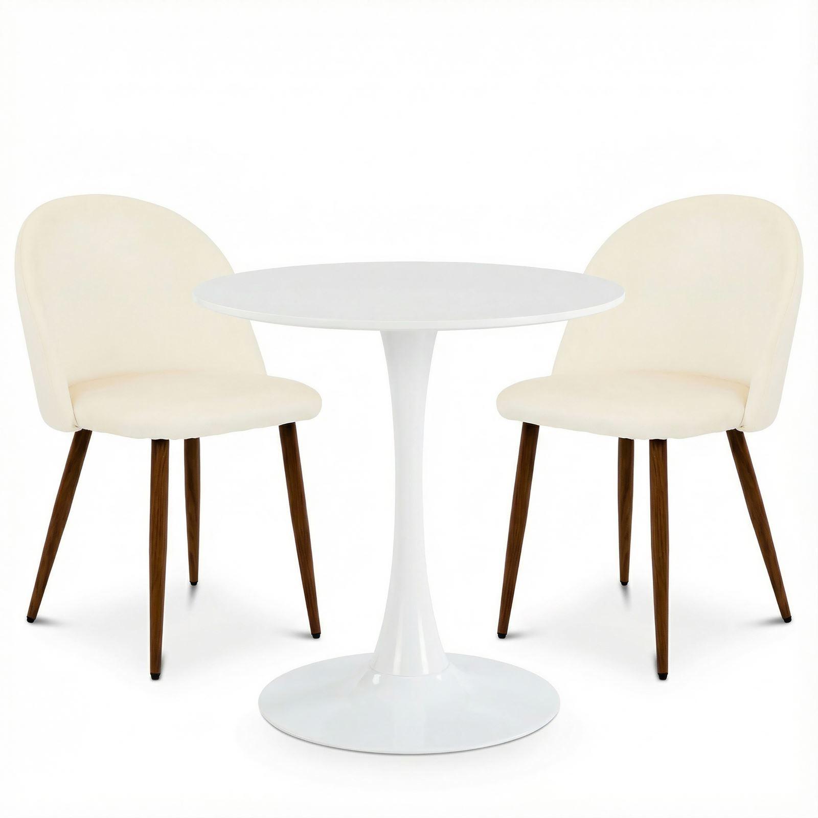 ESSGRUPPE LOIRE NAVIA 3er Set weiß - Weiß, Holzwerkstoff - IDIMEX