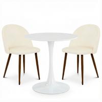 ESSGRUPPE LOIRE NAVIA 3er Set weiß - Weiß, Holzwerkstoff - IDIMEX