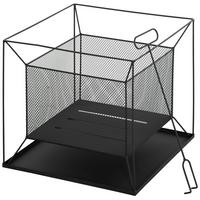 FEUERSCHALE, Metall, Schwarz - Schwarz, Metall (45/43/45cm) - Outsunny