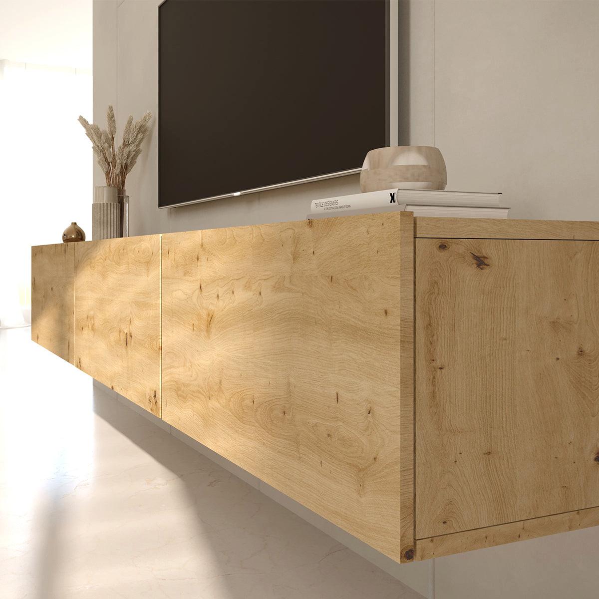 TV-MÖBEL Idao Helles Holz - Braun, Holzwerkstoff (160/29.1/35cm) - Petits-meubles