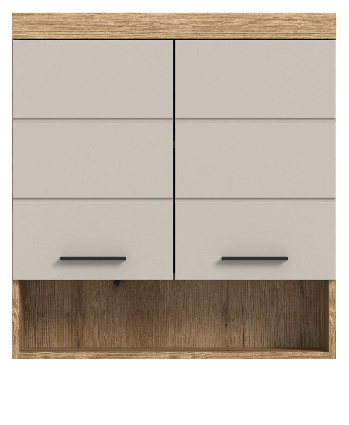 HÄNGESCHRANK Sand Kaschmir, Evoke Eiche, Badschrank hängend 2-türig 74 cm - Kaschmir/Eichefarben, Holzwerkstoff/Kunststoff (74/79/24cm) - Inn.Furn