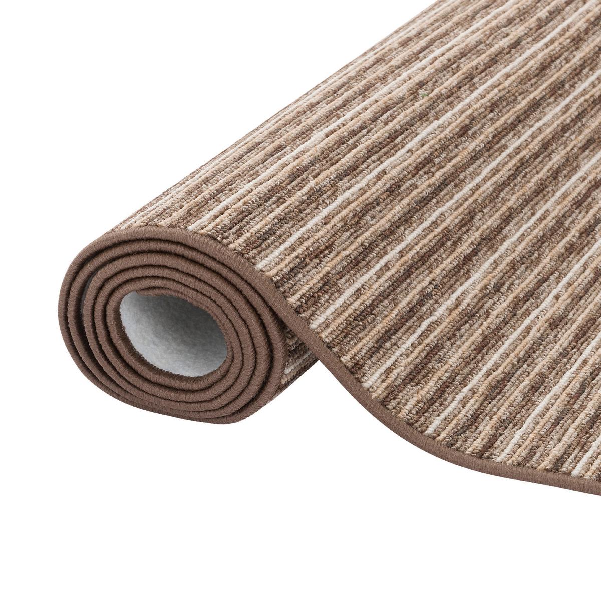STREIFENBERBER TEPPICH MARTA - Braun, Textil (100/100cm) - Snapstyle