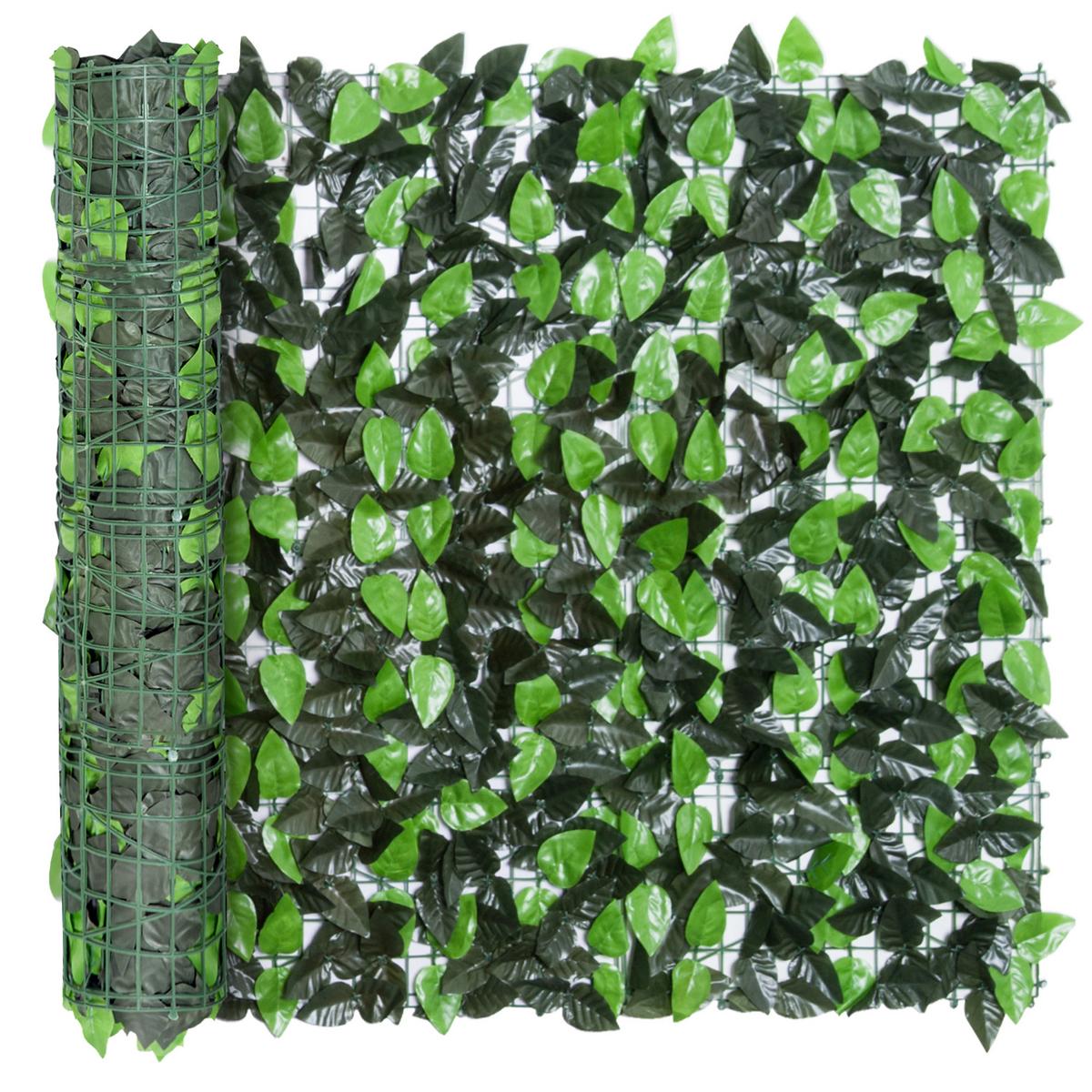 SICHTSCHUTZ, mit UV-Schutz, Heckenpflanze, für Garten, Terrasse, Grün, 3 x 1 m - Grün, Kunststoff (1/100cm) - Outsunny