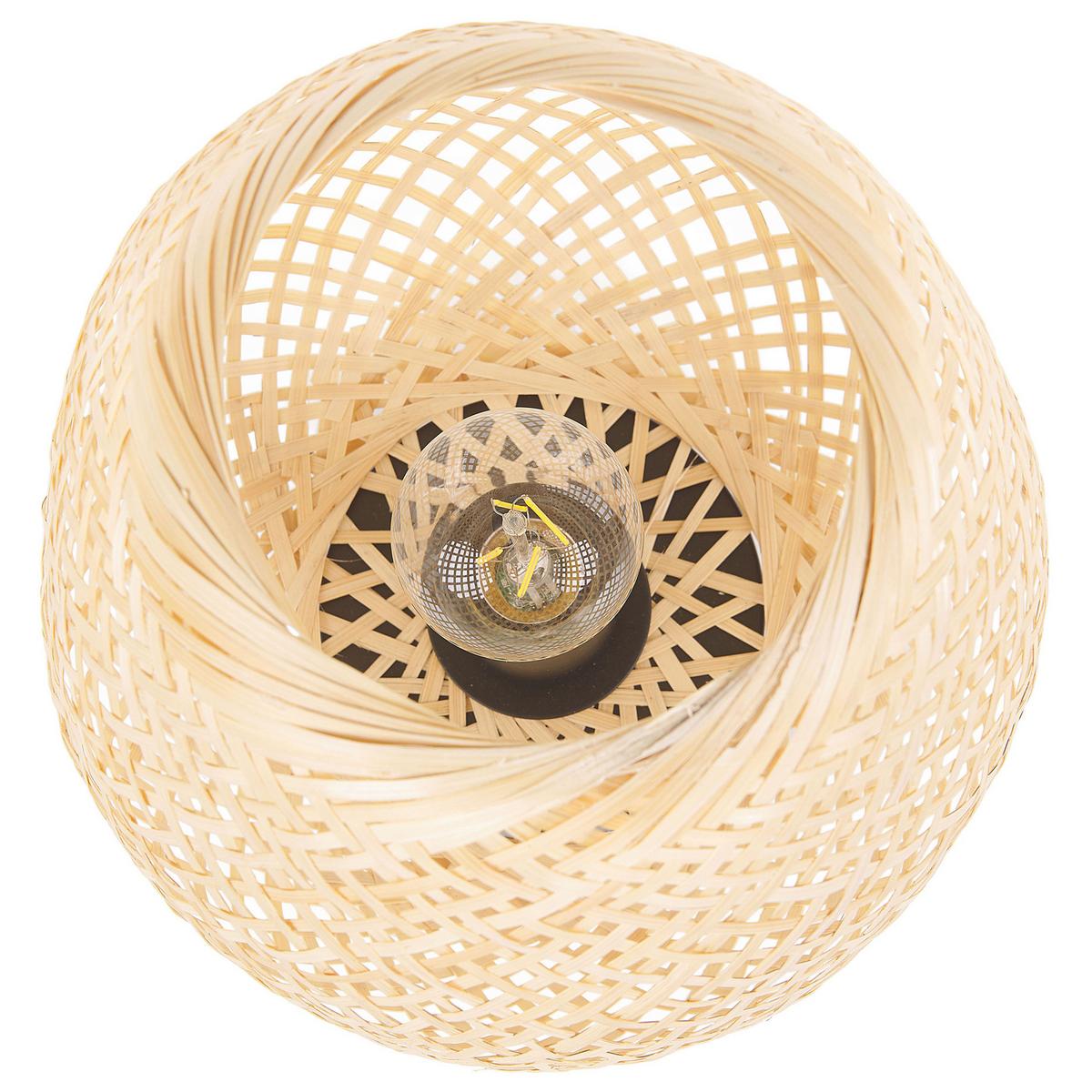TISCHLAMPE Bomu 23/23/30 cm - Hellbraun, Holz (23/23/30cm) - Beliani