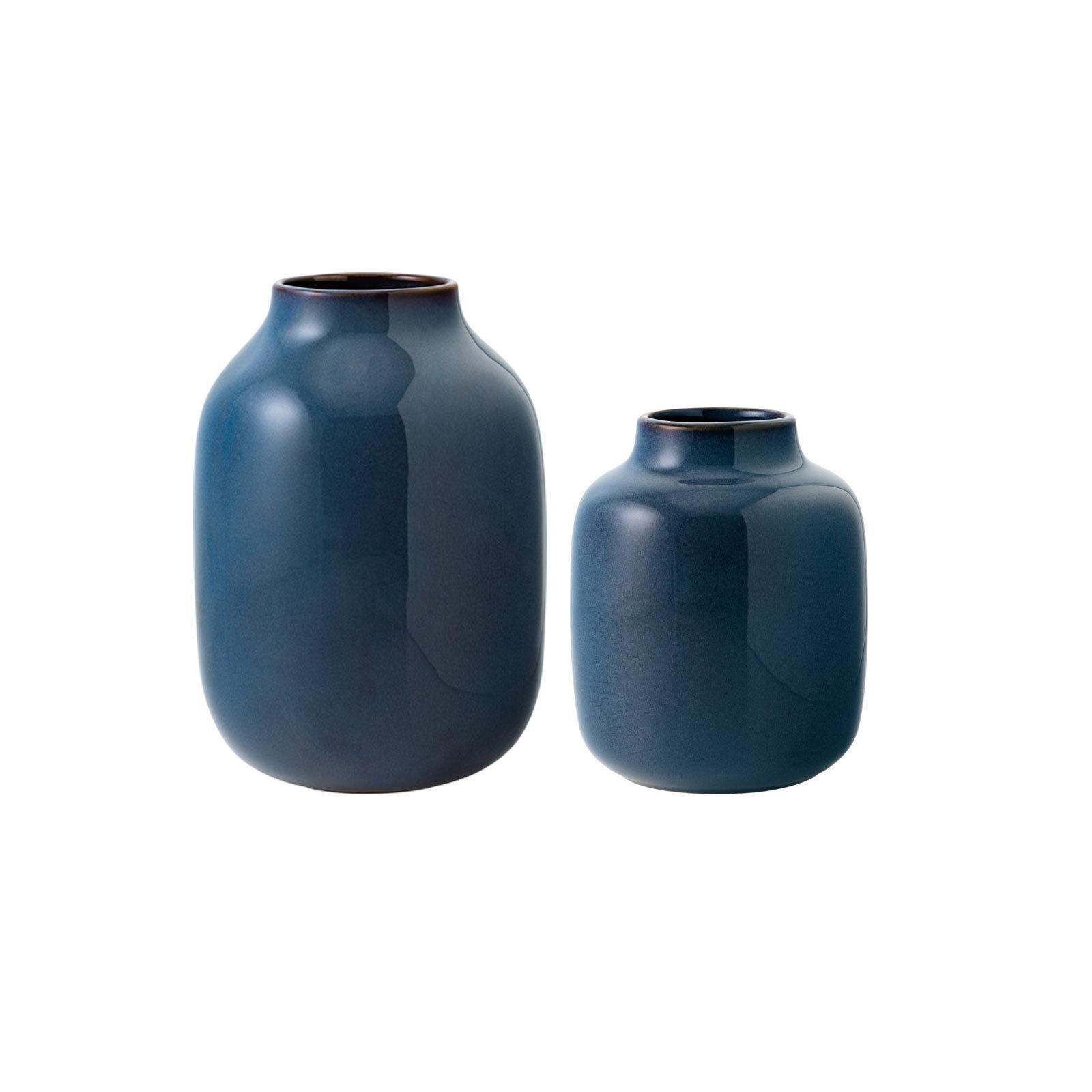 VASEN Lave Home Shoulder blau 15,5 cm + 22 cm 2er Set - Blau, Keramik (2cm) - like.Villeroy & Boch