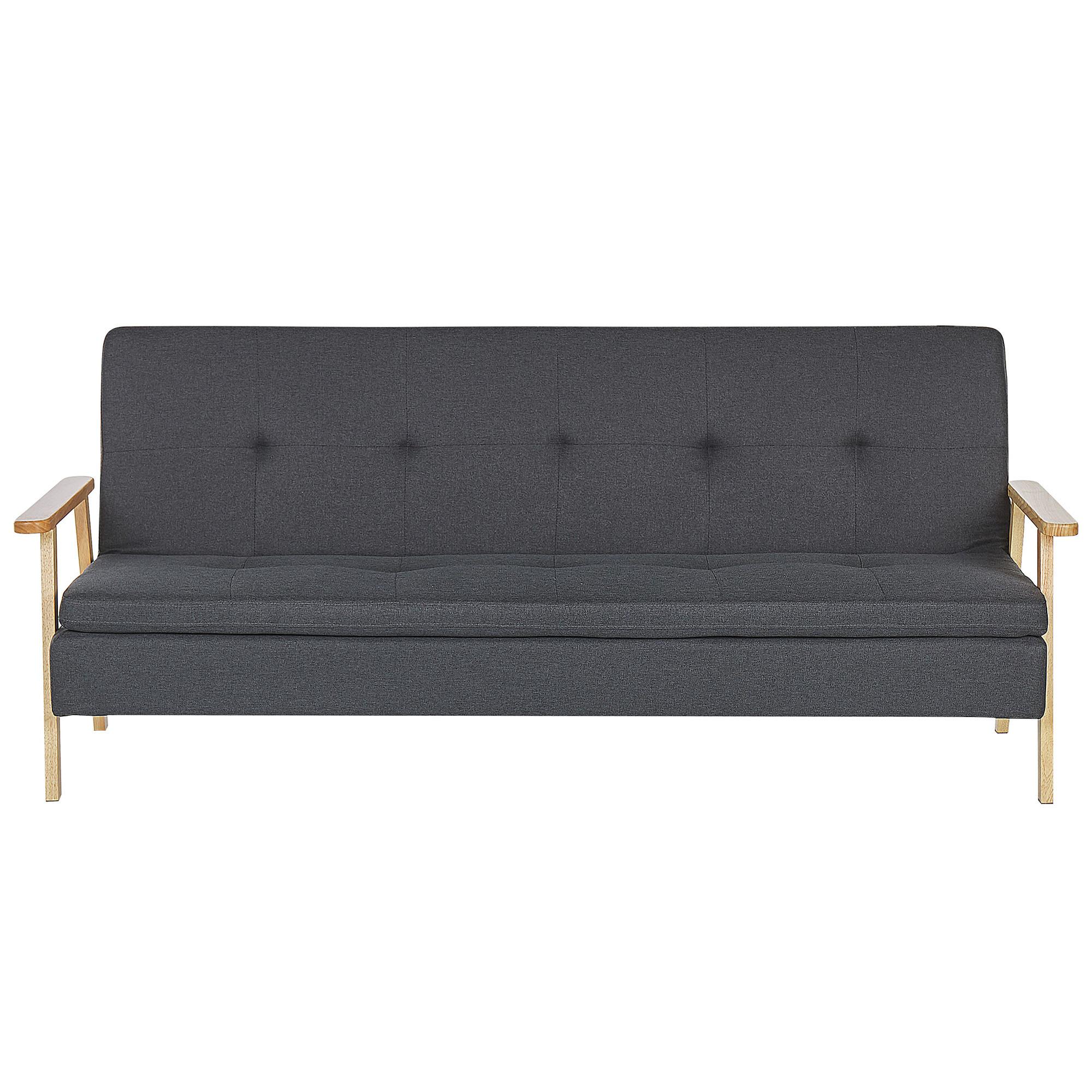 SCHLAFSOFA Polsterbezug Dunkelgrau Tjorn - Dunkelgrau, Textil (204/84/85cm) - Beliani