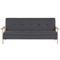 SCHLAFSOFA Polsterbezug Dunkelgrau Tjorn - Dunkelgrau, Textil (204/84/85cm) - Beliani