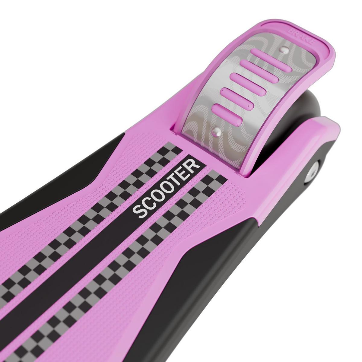 KINDERROLLER Lumox höhenverstellbarer Lenker inkl. Leuchtränder rosa - Rosa, Metall (28/59cm) - Juskys