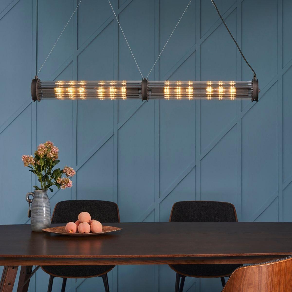DOPPELGLAS Metall Grau Pendelleuchte - Grau, Glas (20/120/120cm) - Signature