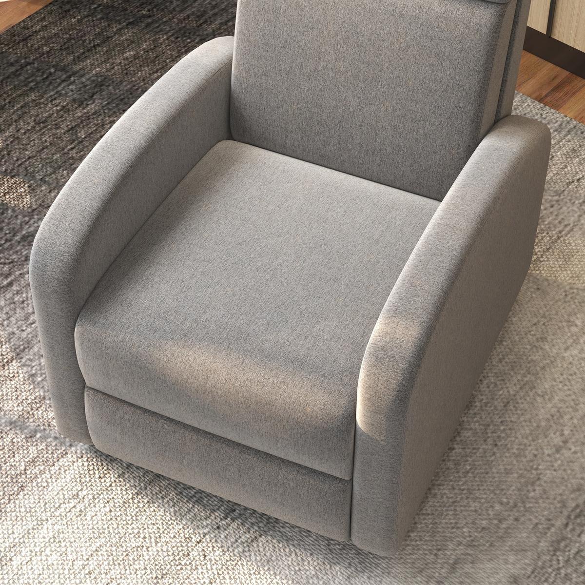 RELAXSESSEL gepolstert Fernsehsessel mit Liegefunktion bis 120 kg Belastbar Grau - Schwarz/Grau, Kunststoff/Textil (64/102/86cm) - HOMCOM