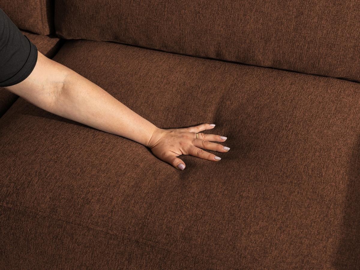 ECKSOFA Lennon aus Braun Strukturstoff mit Schlaffunktion und Bettkasten - Schwarz/Braun, Holz/Kunststoff (137/264cm) - S-Style