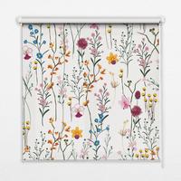 INNENROLLO - Fensterrollo - Rollo - 100x100 cm - Bunte Blumen - Grün, Kunststoff (100/100/0.5cm) - TULUP