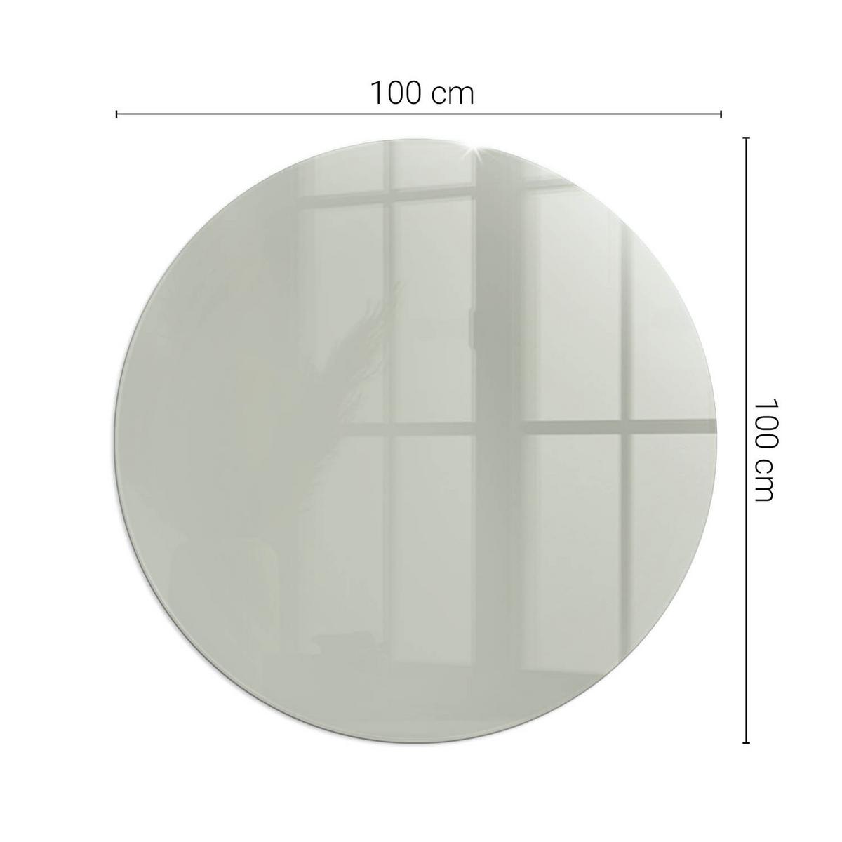 GLASPLATTE für Kamin Ø 100 cm - Grün, Glas (100/100/0.4cm) - TULUP