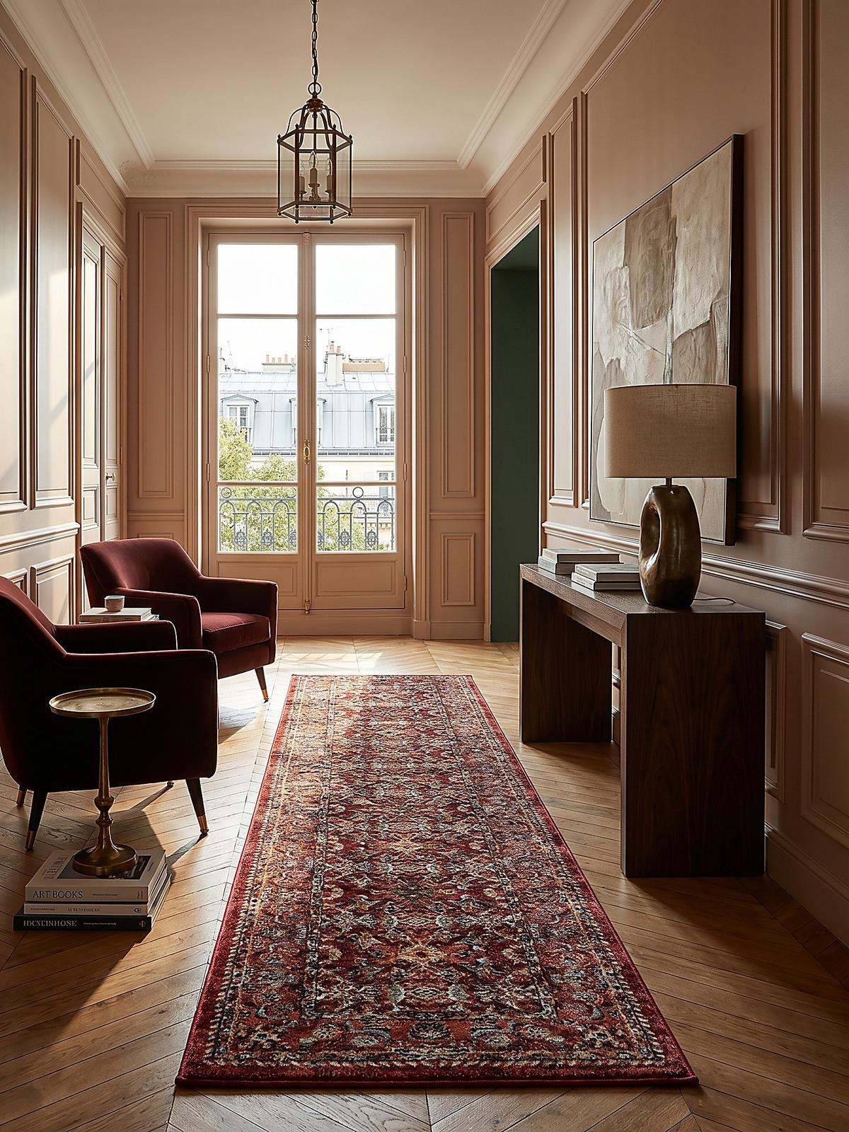 KURZFLORTEPPICH GLAZERT, orientalisch, Rot, 60 x 230 cm - Rot, Textil (230/60cm) - KADIMA DESIGN