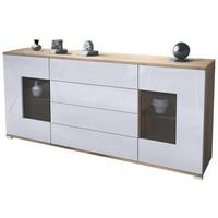 SIDEBOARD Grömitz Weiß Hochglanz - Weiß Hochglanz, Holzwerkstoff (166.5/75.5/35cm) - Vladon