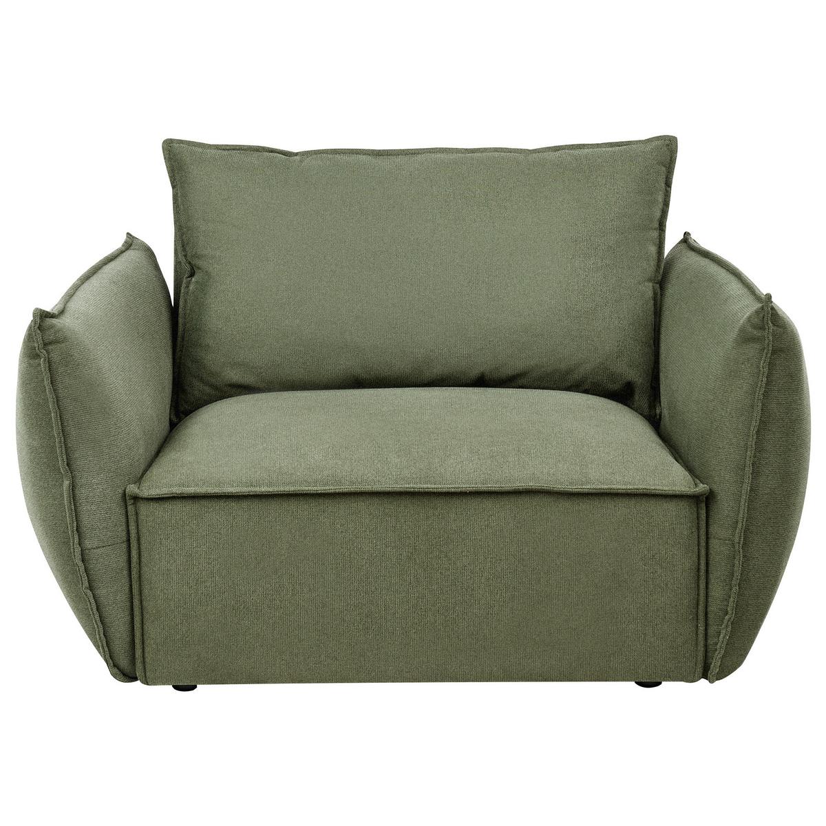SESSEL Stoff Grün Kunes - Grün, Textil (124/78/94cm) - Beliani