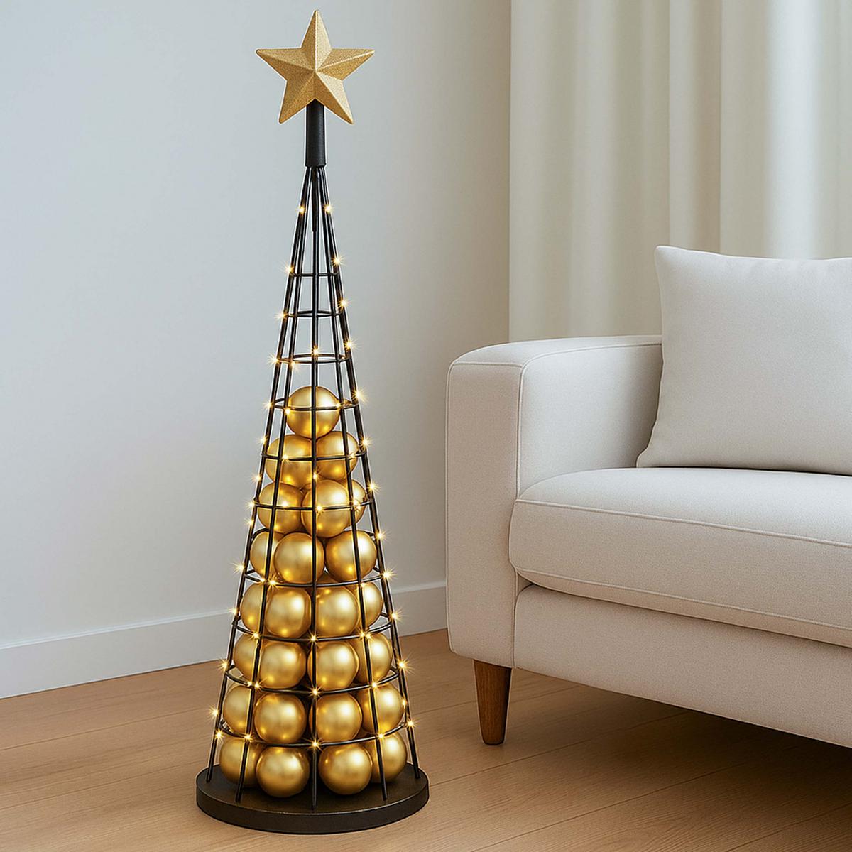 DEKO-BAUM Schwarz - Schwarz, Metall (30/115cm) - MCW