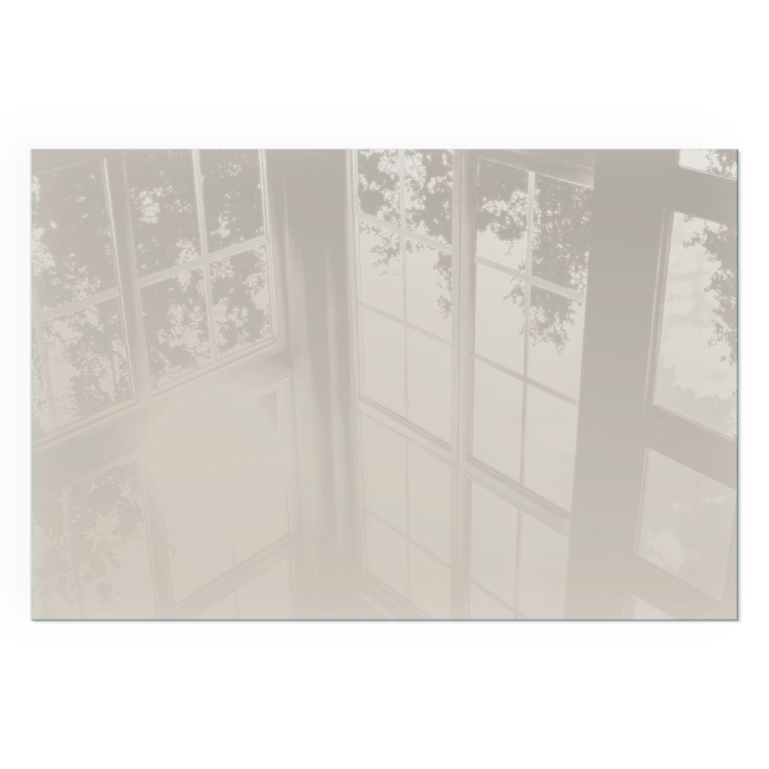 GLASPLATTE für Kamin 60x40 cm - Creme, Glas (60/40/0.4cm) - TULUP