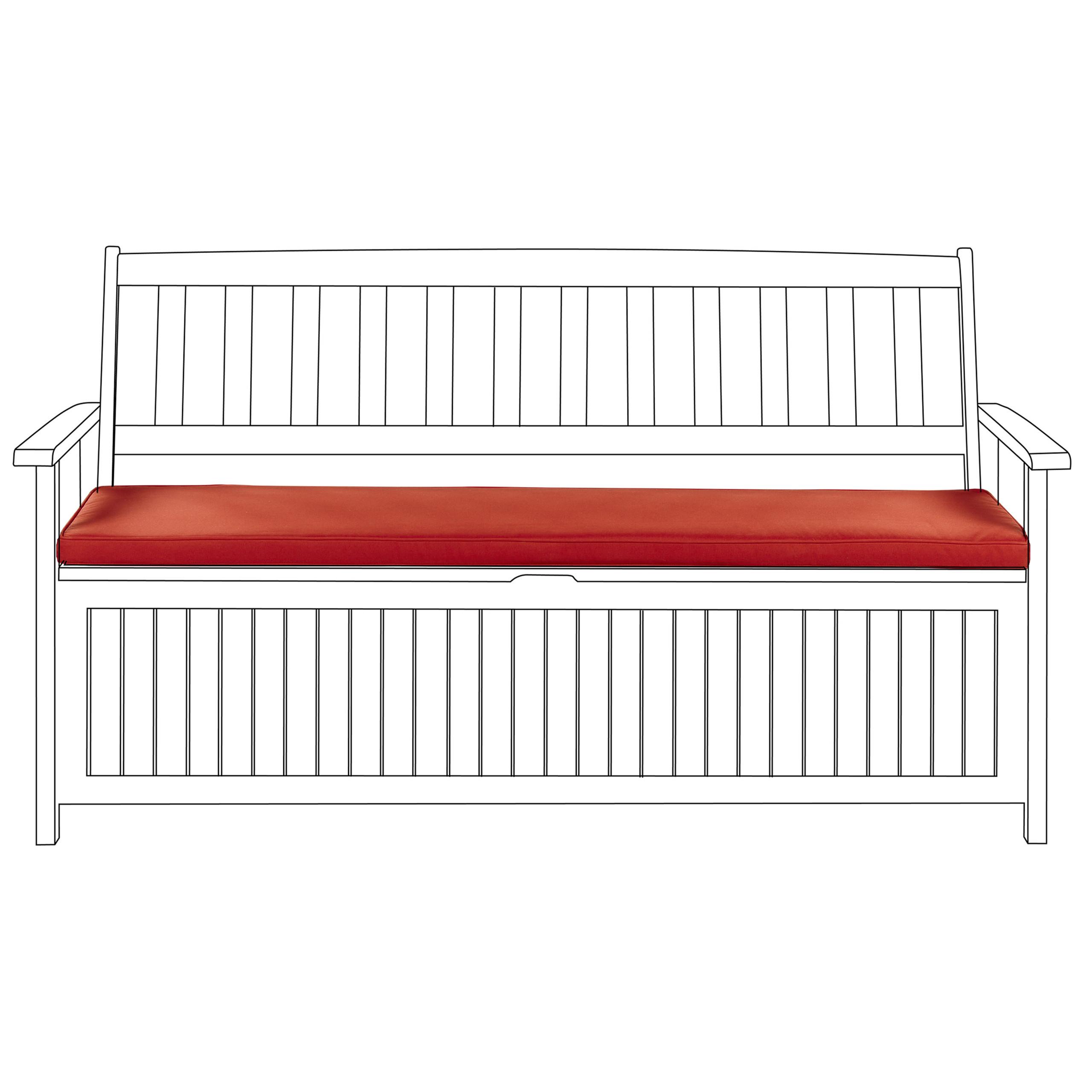 SITZBANKPOLSTER KISSEN Rot Sovana - Rot, Textil (148/5/45cm) - Beliani