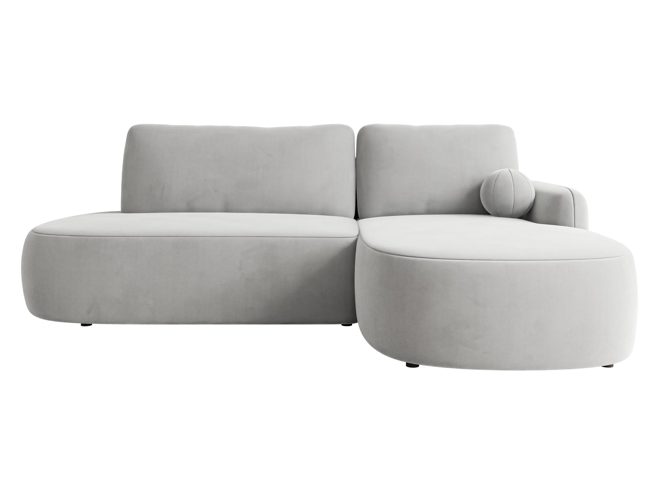 ECKSOFA Loridu O Premium, Seite: Rechts - Silberfarben/Schwarz, Holz/Kunststoff (174/274cm) - MIRJAN24