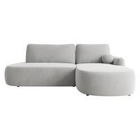 ECKSOFA Loridu O Premium, Seite: Rechts - Silberfarben/Schwarz, Holz/Kunststoff (174/274cm) - MIRJAN24