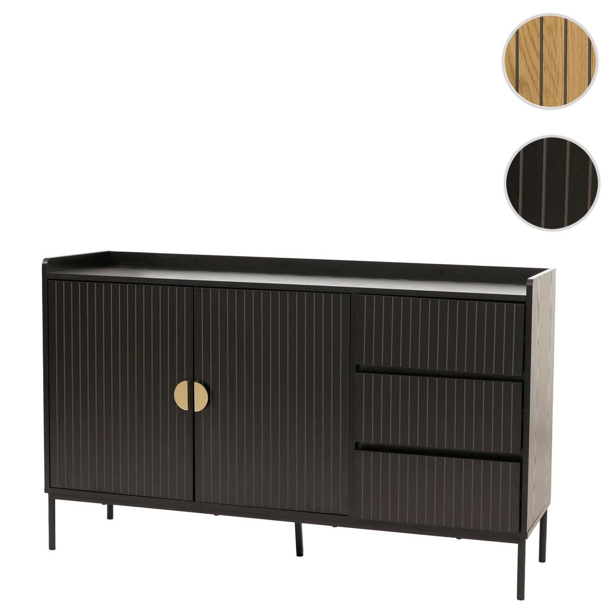 SIDEBOARD Schwarz - Schwarz, Holz (130/80/42cm) - MCW