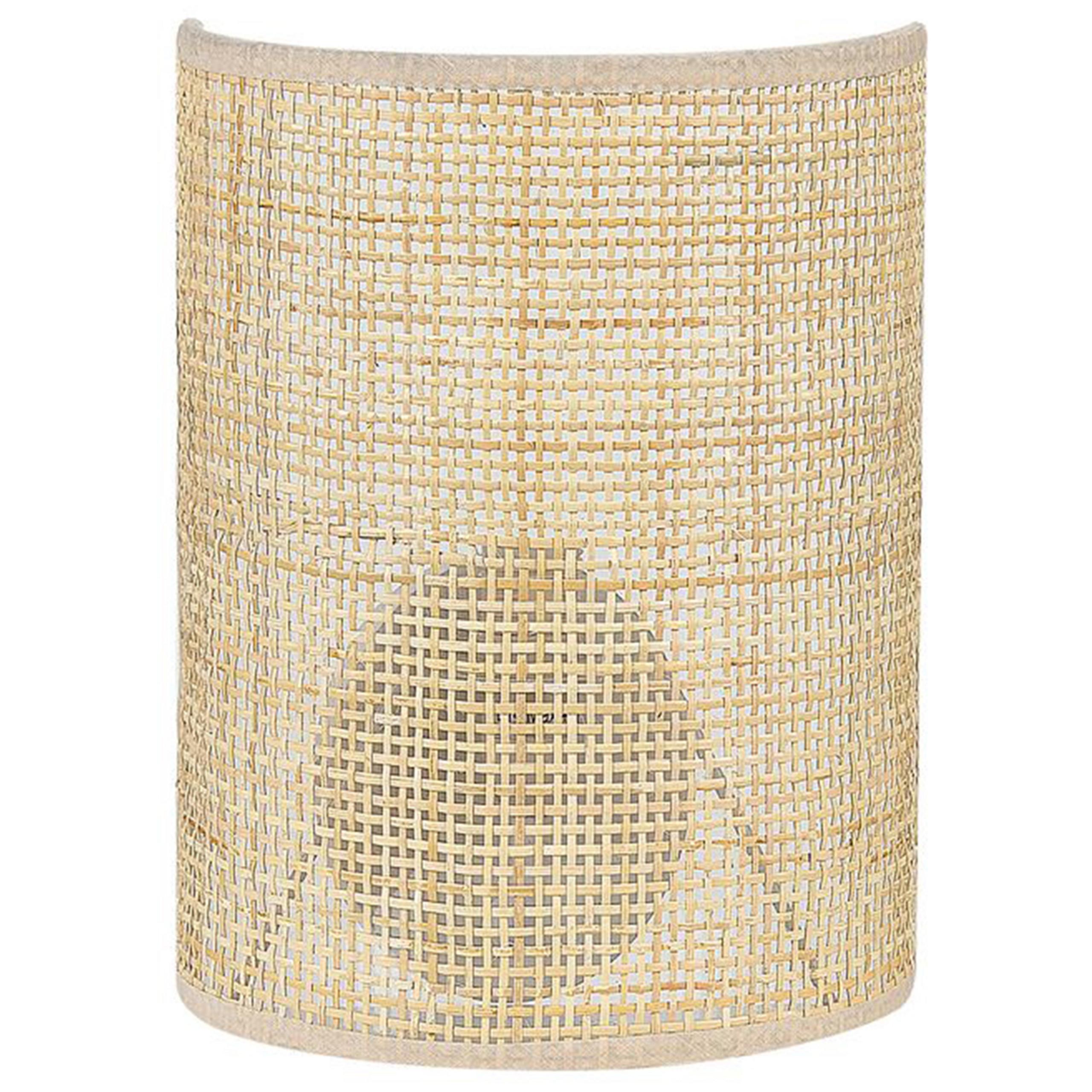 WANDLEUCHTE Demitrie 10/19/25 cm - Naturfarben, Naturmaterialien (19/25/10cm) - Beliani