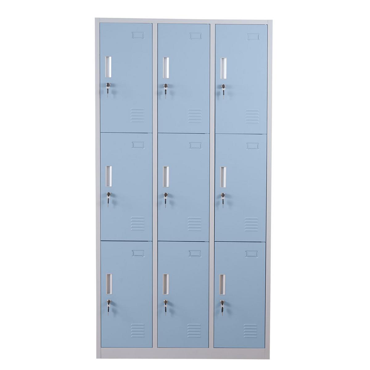 SCHLIESSFACH Blau - Blau, Metall (90/180/50cm) - MCW