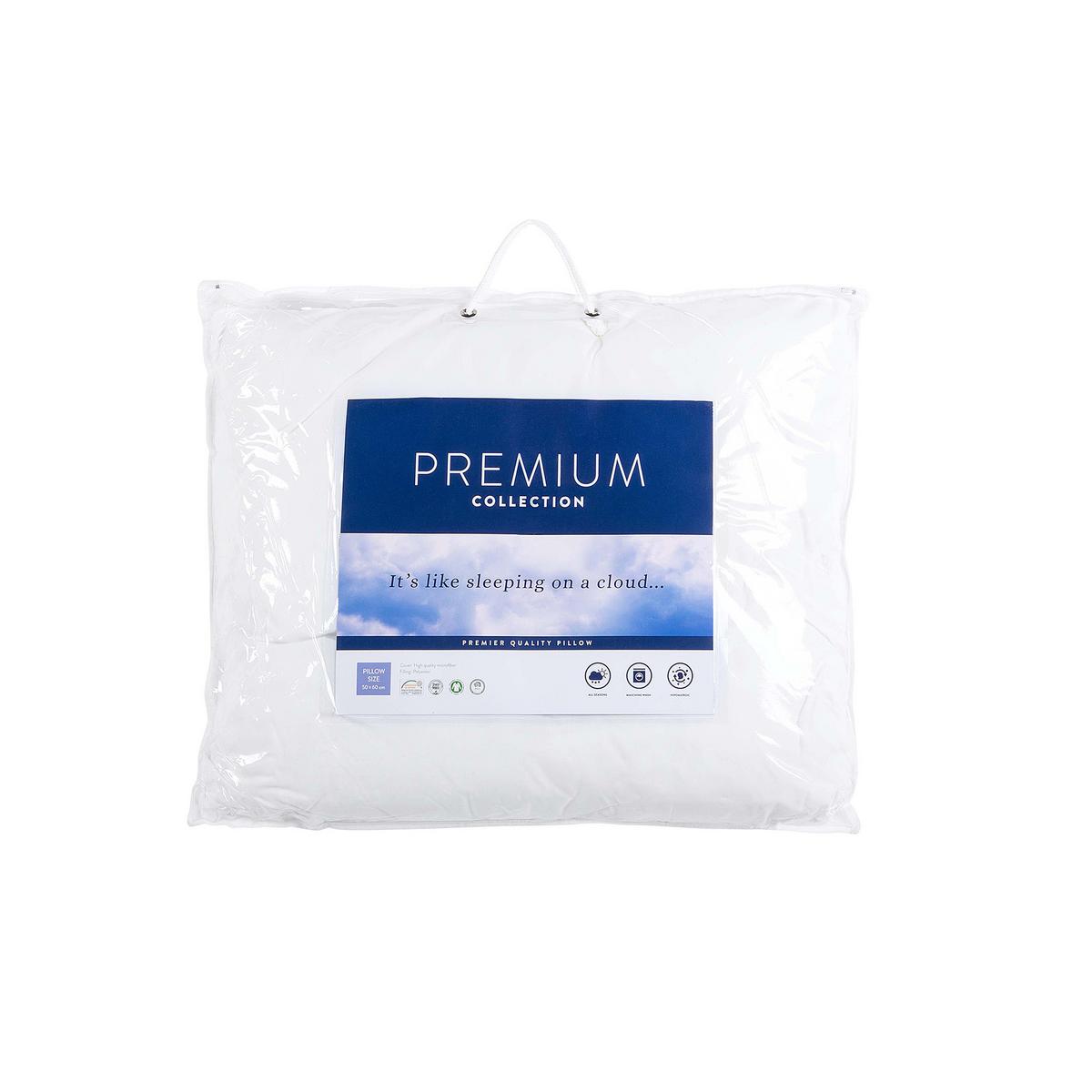 KOPFKISSEN Weiß 50/60 cm Errigal - Weiß, Textil (60/50cm) - Beliani