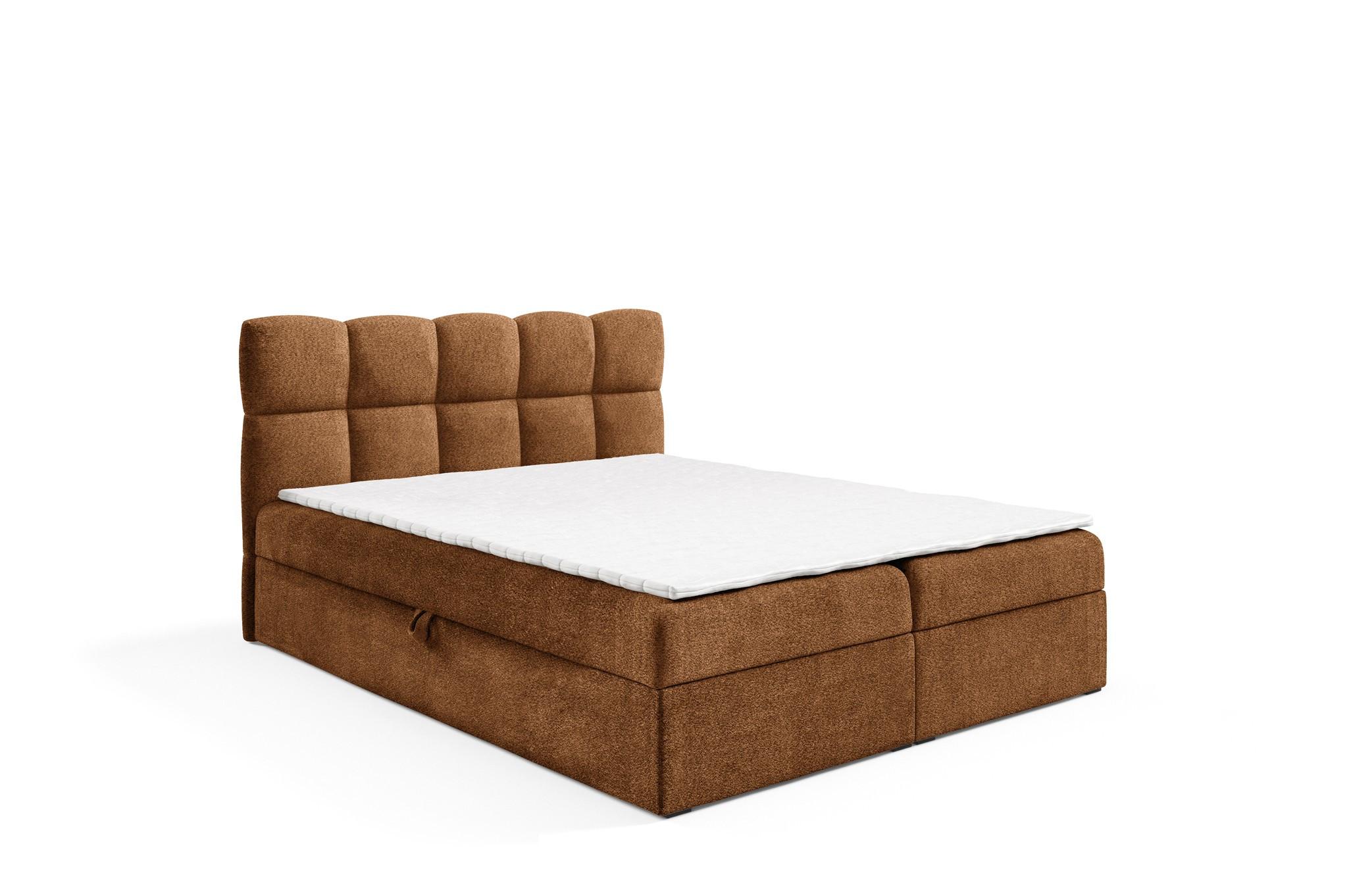 BOXBETT Parozo - Rotbraun, Holzwerkstoff/Textil (180/200cm) - Fun Möbel