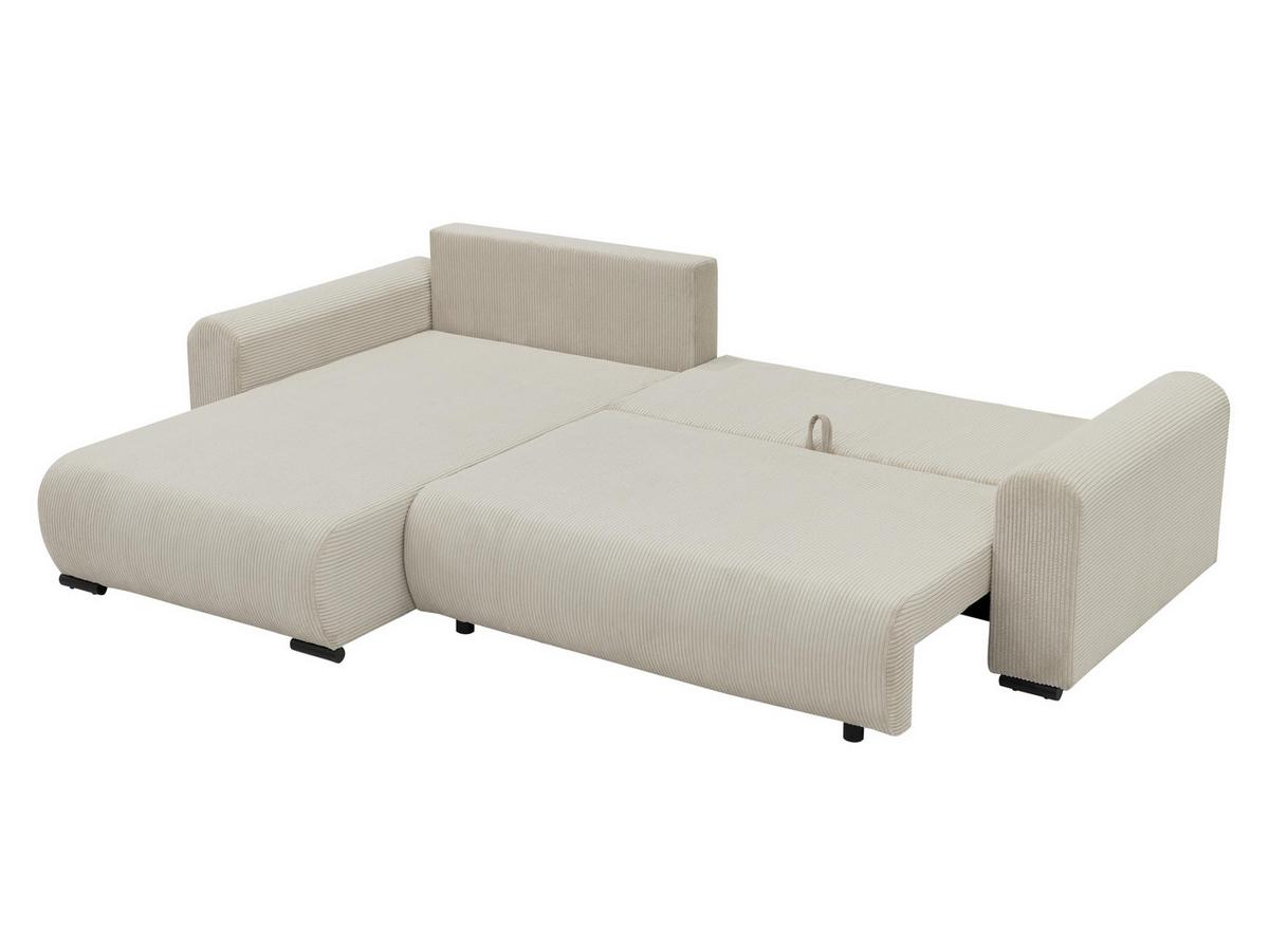 ECKSOFA Merkos - Schwarz/Bronzefarben, Holz/Textil (285/188cm) - MIRJAN24
