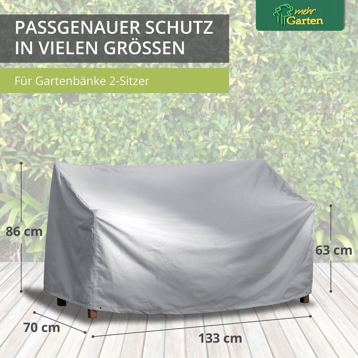 GARTENBANKABDECKUNG SHP-60087 - Grau, Kunststoff (133/86/70cm) - mehr Garten