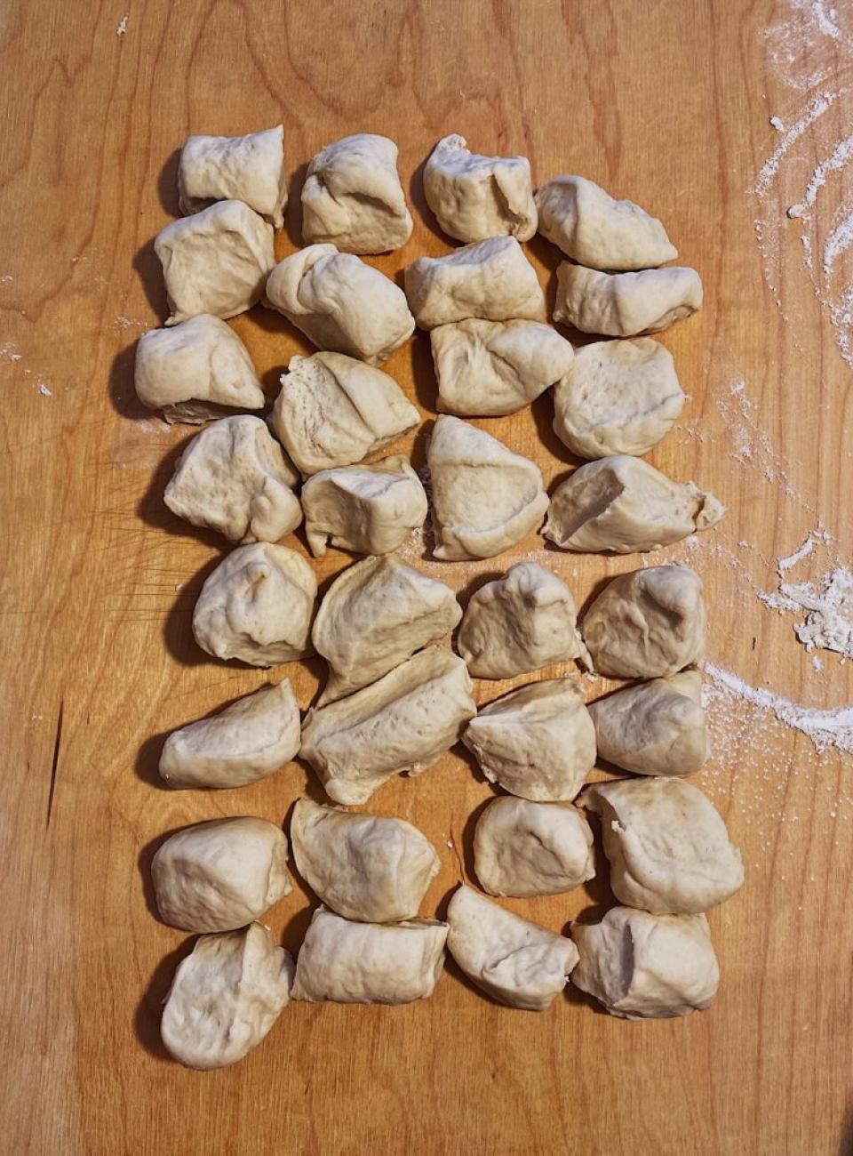 Wykonanie serowej choinki