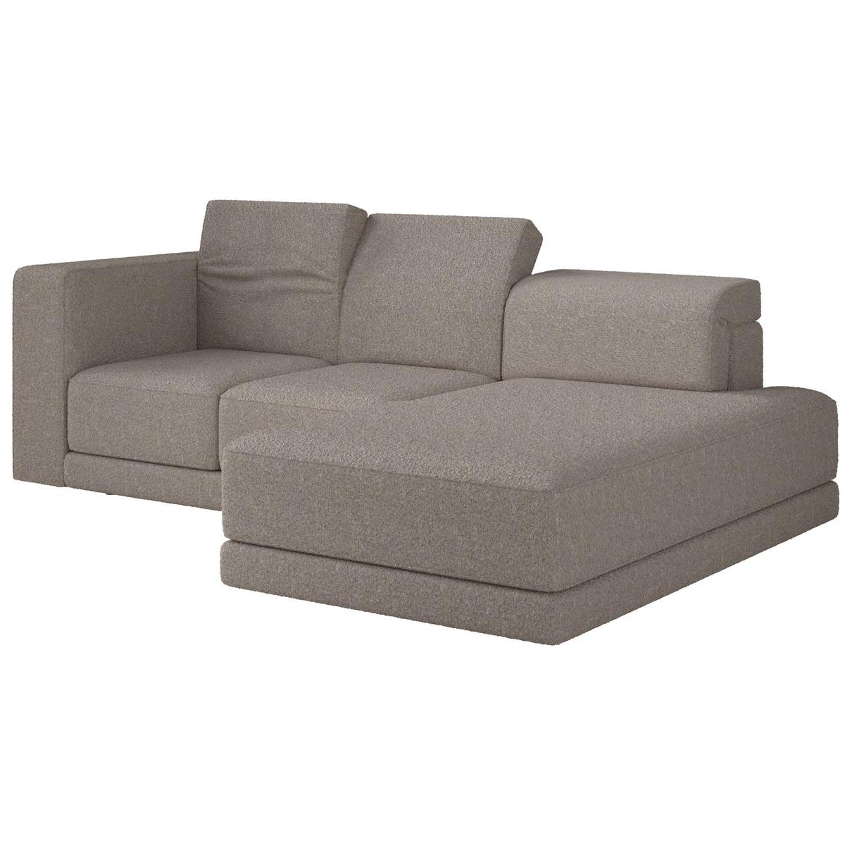 ECKSOFA Novals L-Form, 4-Sitzer, rechts 278 cm - Taupe/Schwarz, Holz/Kunststoff (168/278cm) - Selsey
